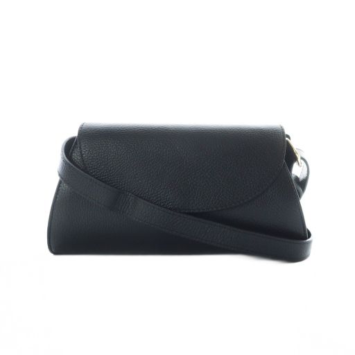 COS コス　レザー クロスボディ プリーツベルトバッグ ブラック LEATHER PLEATED BELT BAG レザープリーツベルトバッグ ブラック｜COS