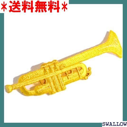 SCP8 アイロンワッペン トランペット trumpet アメリカ 刺繍