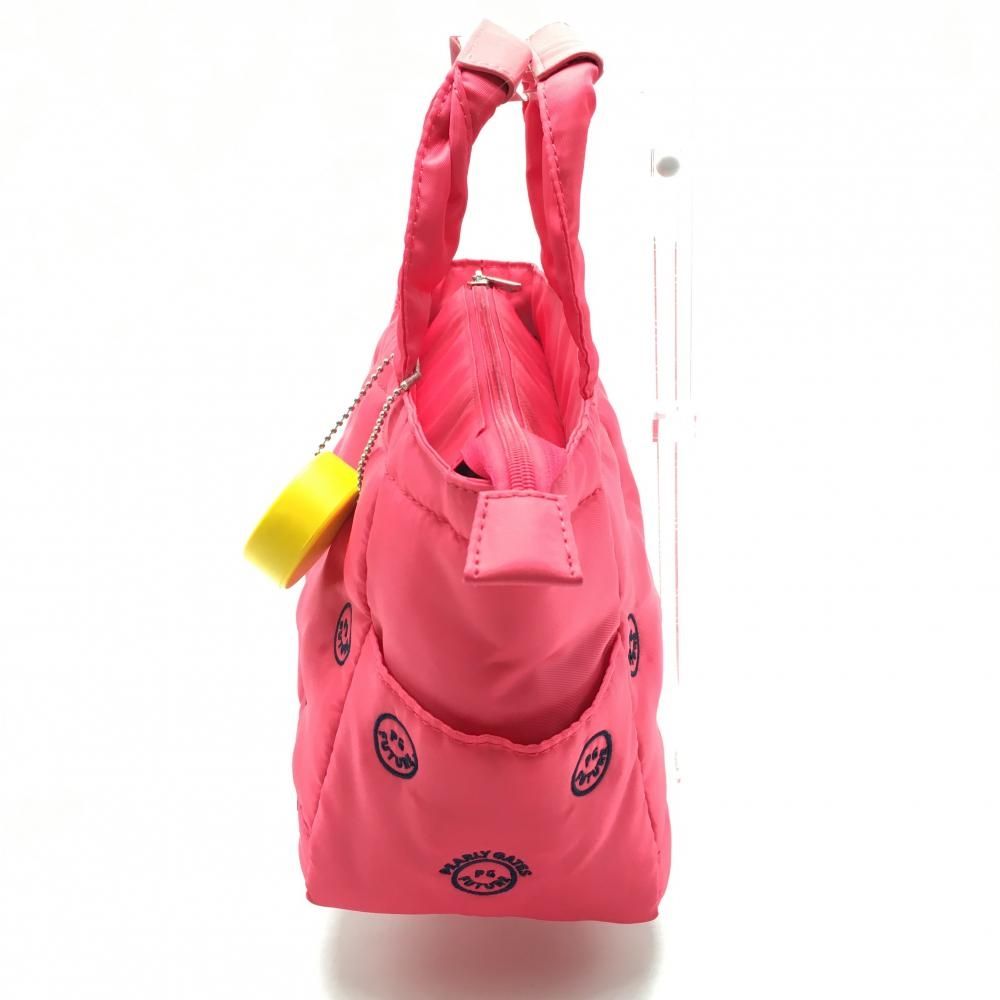美品】パーリーゲイツ カートバッグ ピンク×ネイビー ニコちゃん
