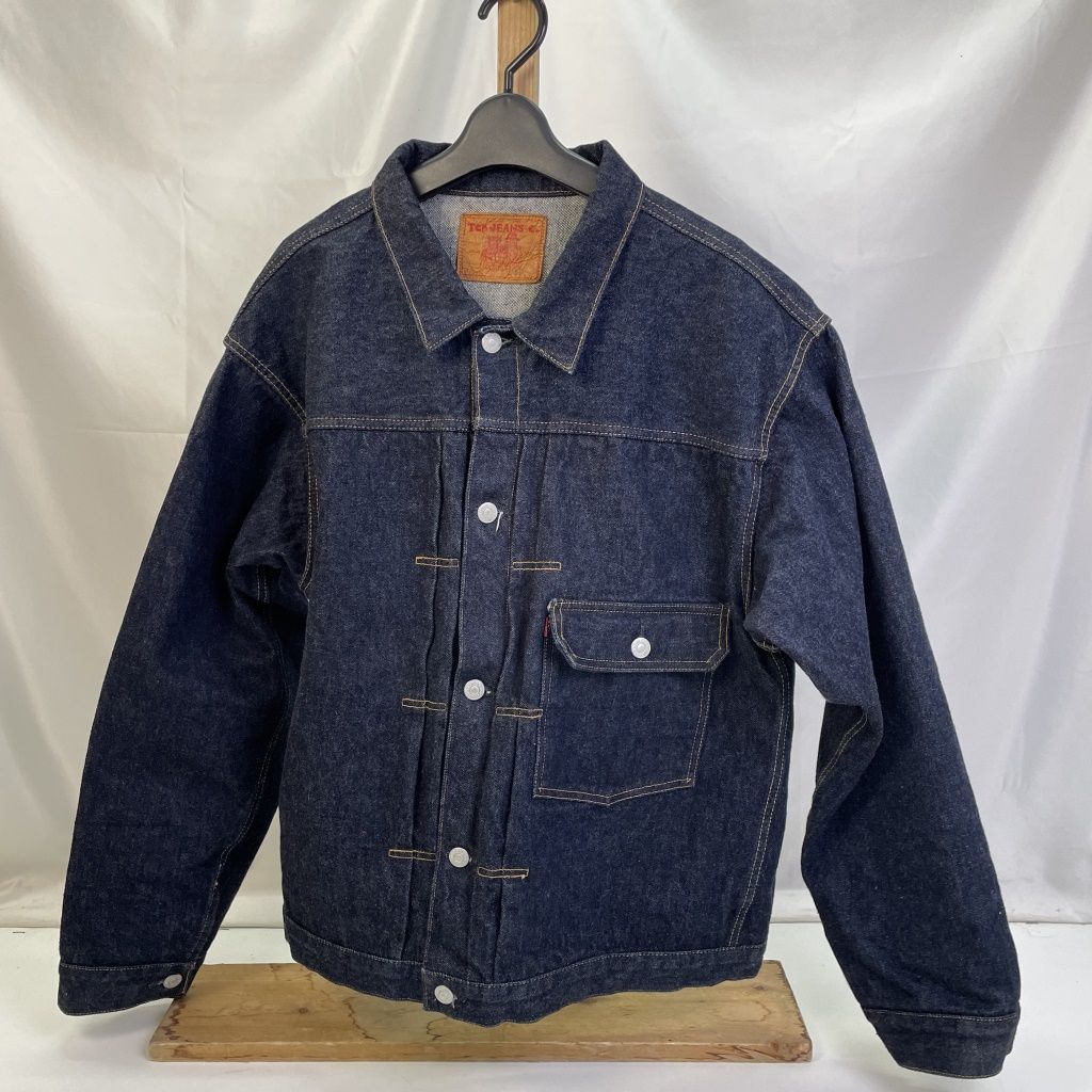 01w-3007  TCBジーンズ 30s 1st 12.5oz デニムジャケット  ブルー  サイズ50  日本製 メンズ  コットン  【中古品】