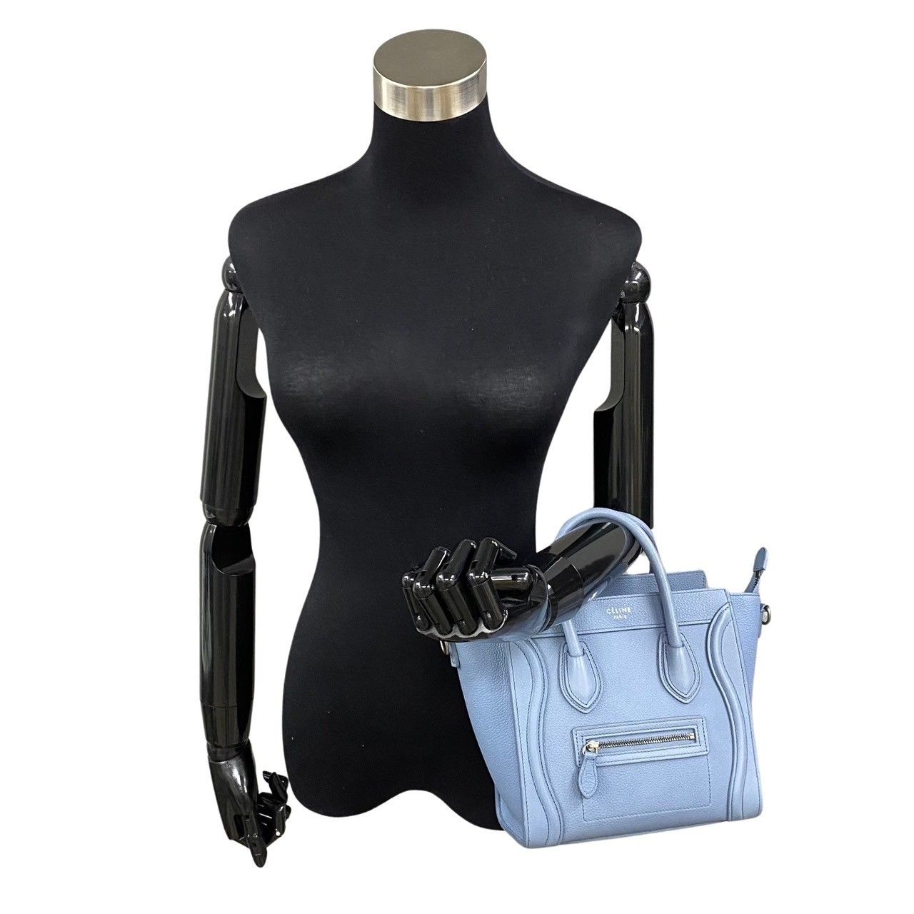 ほぼ未使用 CELINE セリーヌ ラゲージ ナノ ショッパー レザー