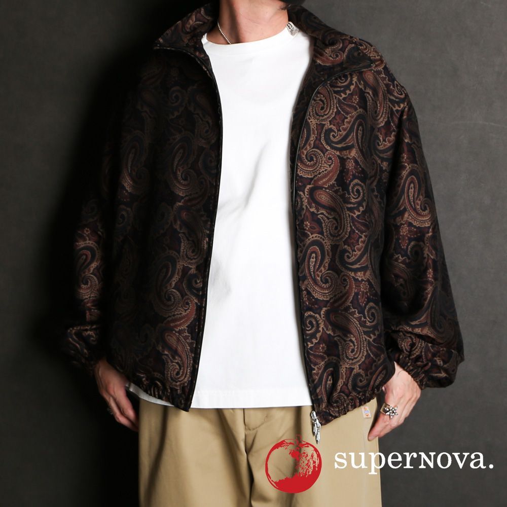 【superNova./スーパーノヴァ】Track jacket - Paisley jacquard / トラックジャケット -  ペイズリージャガード / SN-470B【ユニセックス】