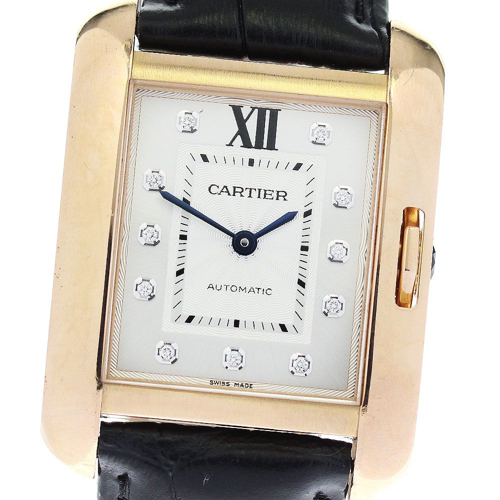 カルティエ CARTIER WJTA0006 タンクアングレーズ K18PG 11Pダイヤ 自動巻き メンズ_808766 - メルカリ