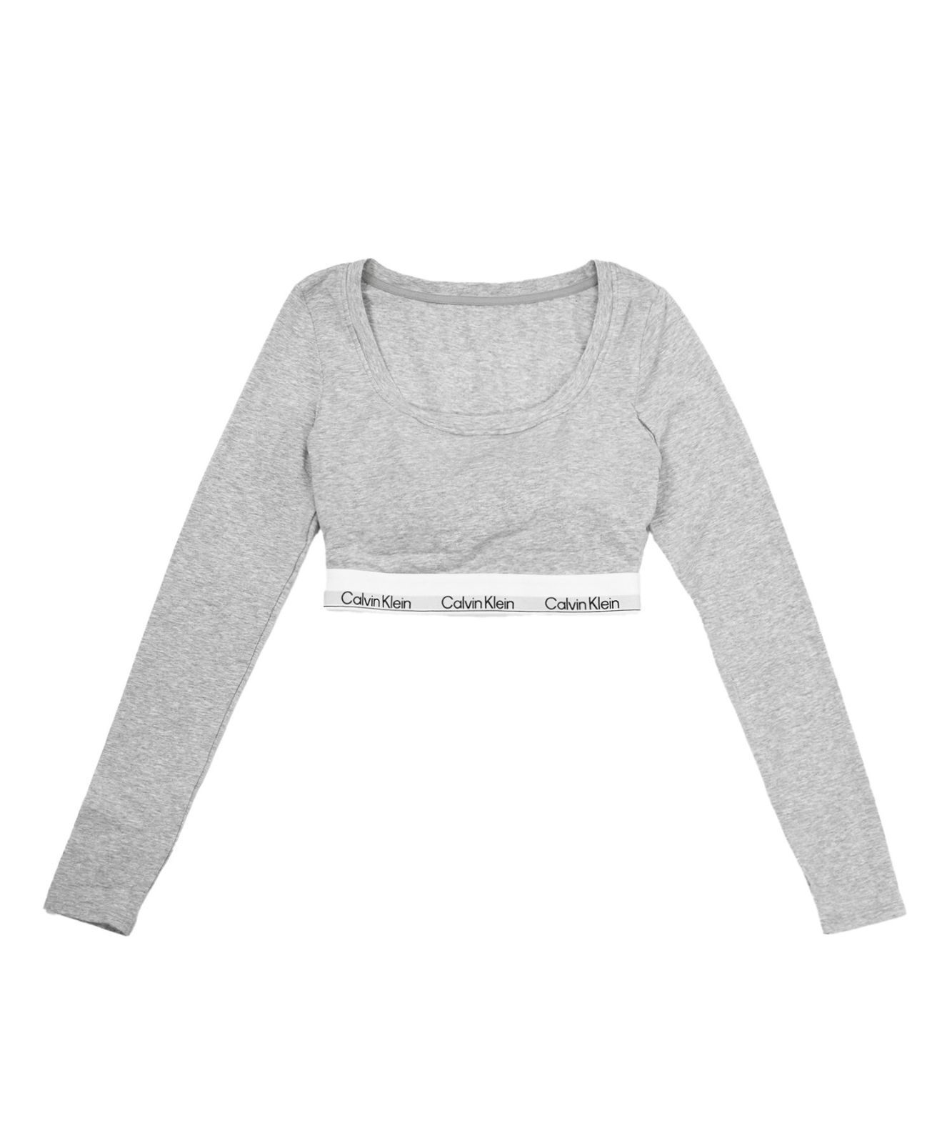 Calvin Klein カルバンクライン L S OUTPUSH BRALETTE パット付き ロングスリーブ スクープネックブラレット 99253506