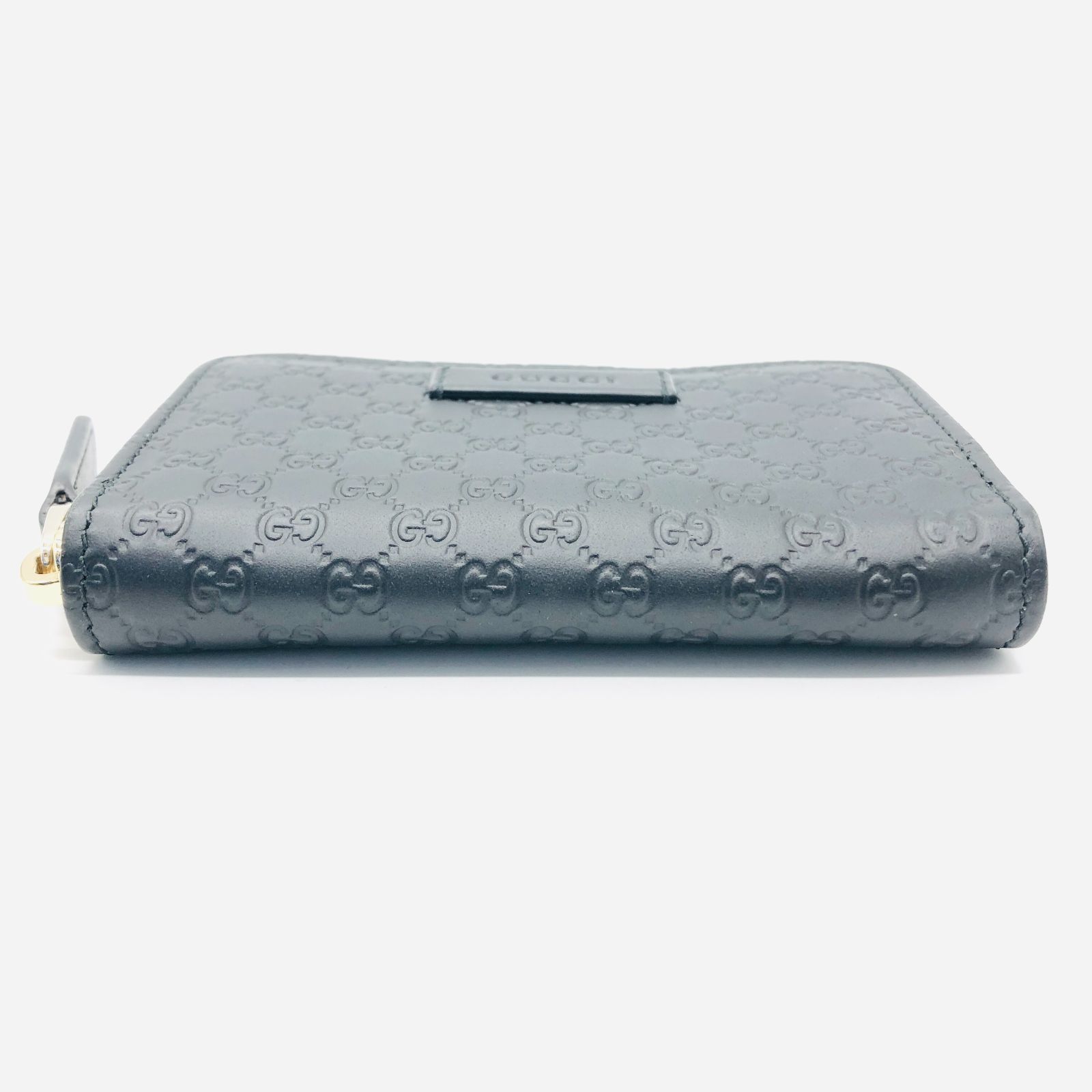 新品同様】GUCCI グッチ マイクログッチ シマ ブラック 革 レザー