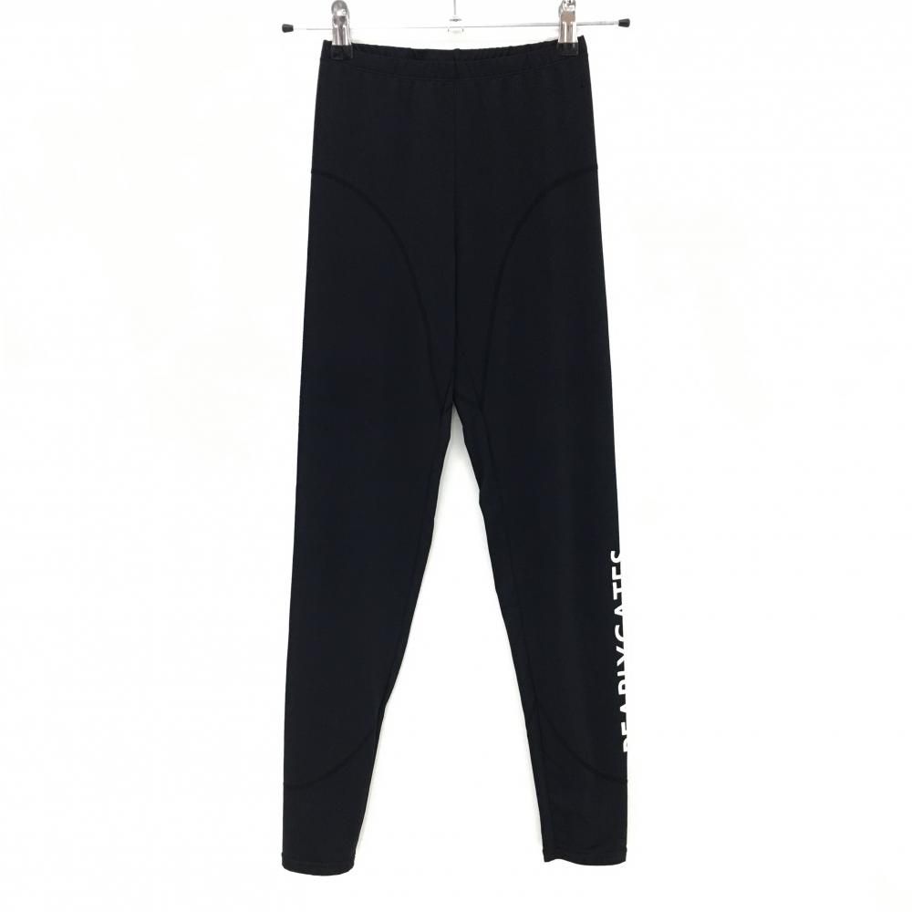 パーリーゲイツ レギンス 黒×白 スパッツ 裾ロゴ  レディース FR ゴルフウェア PEARLY GATES