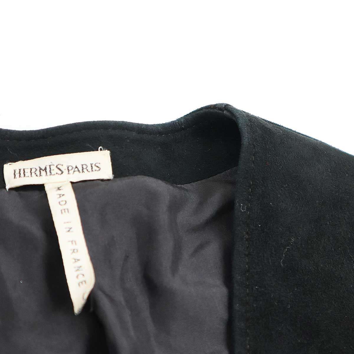 HERMES Doeskin collarless jacket マルジェラ期 HERMES エルメス by Martin Margiela マルジェラ期 Doeskin