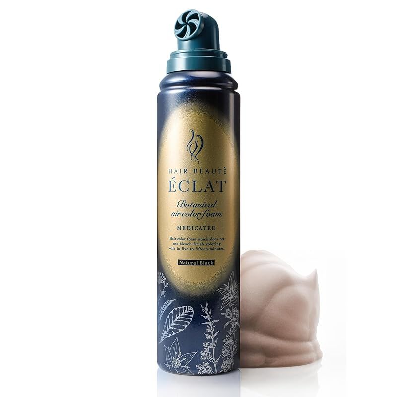 ヘアボーテエクラ ボタニカルエアカラーフォームEX ナチュラルブラック 150g 白髪染め 泡カラー 泡 ヘアカラー 毛染め レディース メンズ フューチャーラボ 0