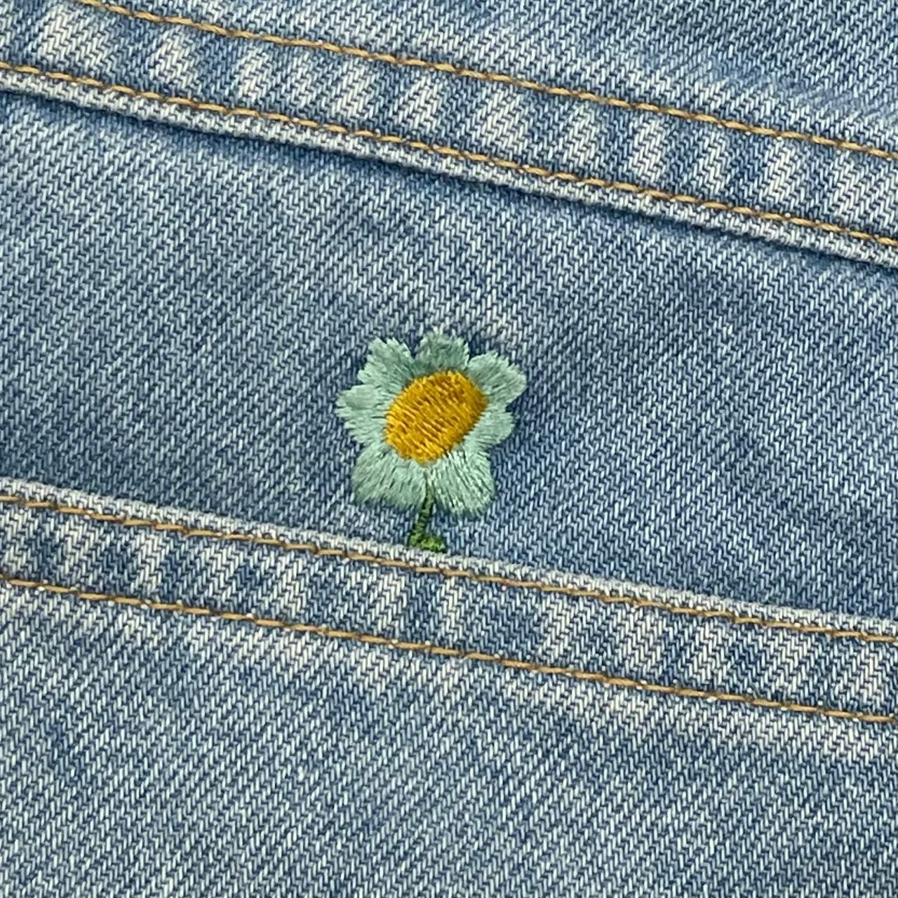 TTT_MSW 21SS Ice wash denim 刺繍 ピンタック デニム パンツ ジーンズ  
