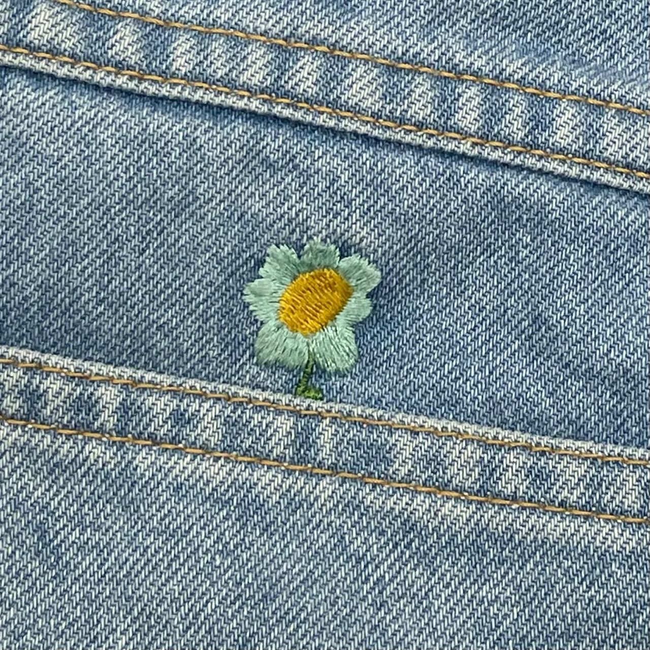 TTT_MSW 21SS Ice wash denim 刺繍 ピンタック デニム パンツ ジーンズ