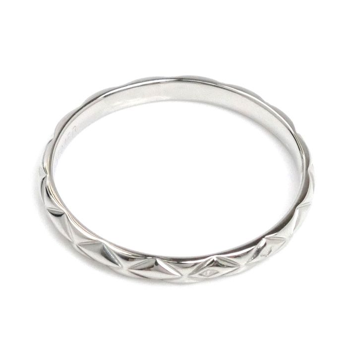 CHANEL プラチナ マトラッセリング 7.5号 1P ダイヤ Pt950 シャネル マトラッセリング プラチナ Pt950 #57 約16.5号 中古