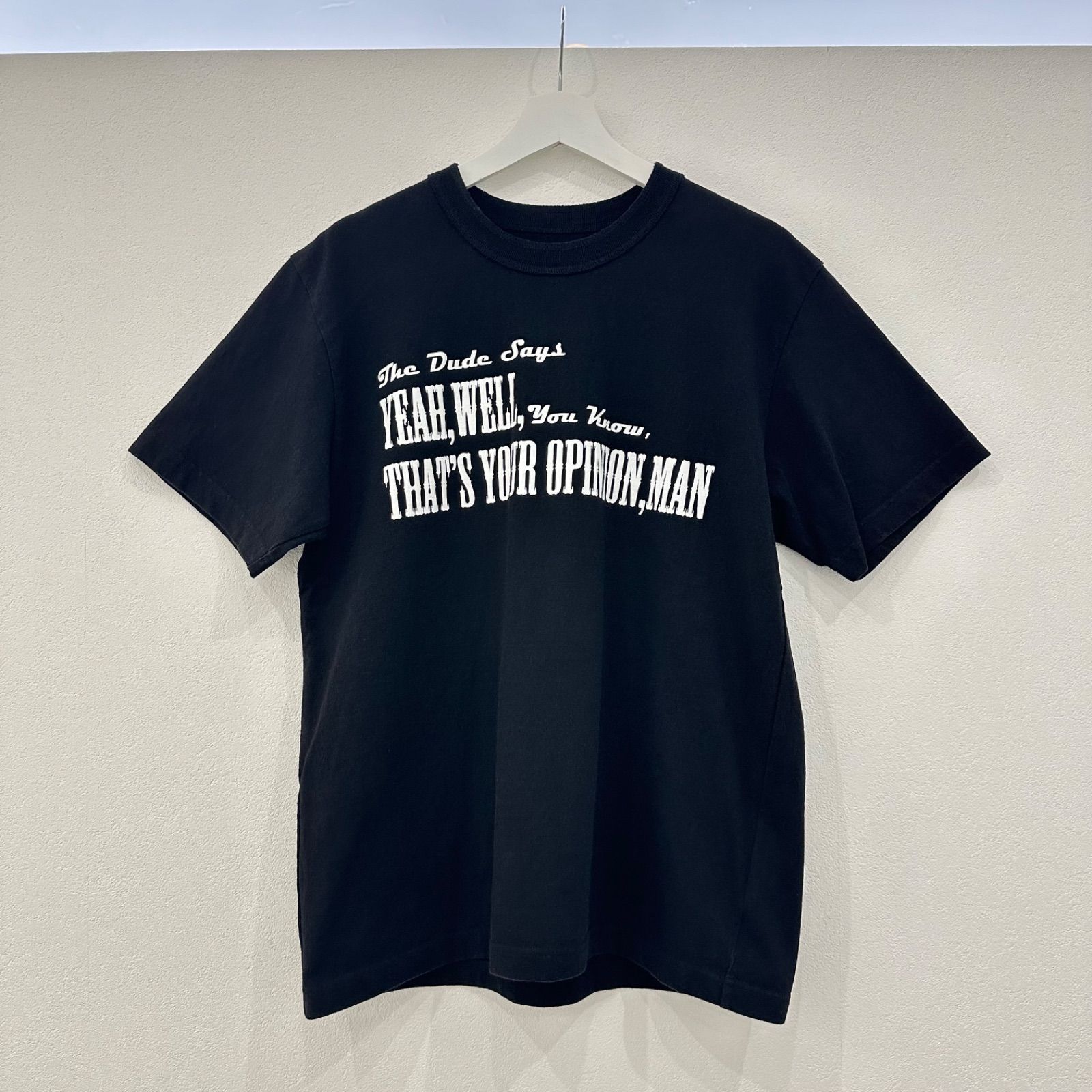 sacai × BIG LEBOWSKI コットンTシャツ ブラック サカイ
