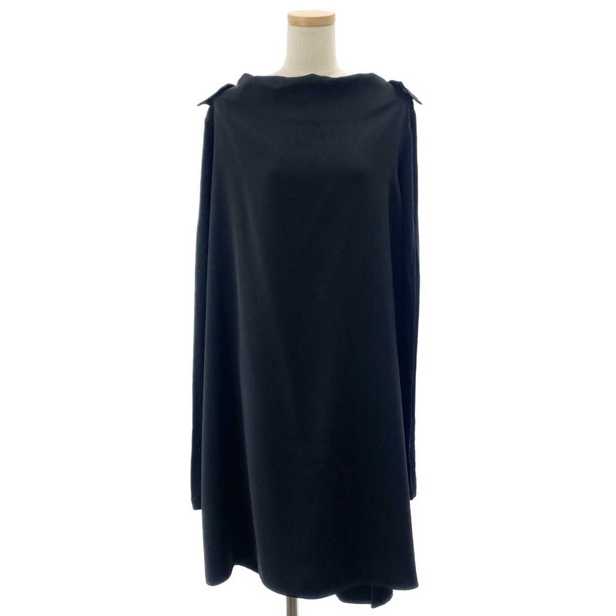 MM6 Maison Martin Margiela | エムエムシックスメゾンマルタンマルジェラ | 2015AW | 異素材 ドレープ プルオーバー ワンピース | 40 | ブラック | レディース