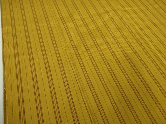 平和屋本店□極上 山下八百子 本場黄八丈 市松綾織 紬 縞 逸品 未使用
