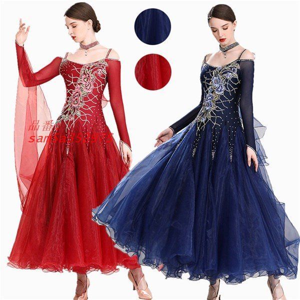 社交ダンス衣装 ダンスウェア ダンス 練習着 ワンピース 練習着 キャバドレス ダンス レディース ワルツ 衣装 ダンス ステージ am5a352975