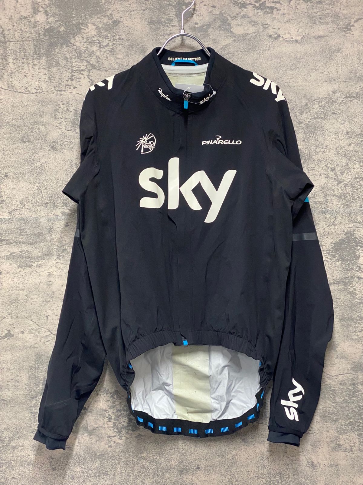 JC820 ラファ Rapha PRO TEAM 長袖 レインジャケット 黒 L TEAM sky
