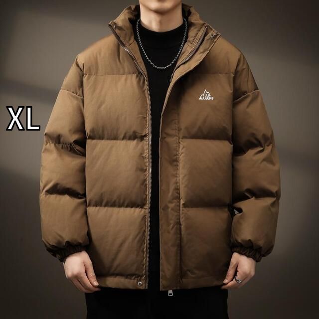 XL 秋冬 コーデ メンズ 服 シンプル ファッション オシャレ 大人 かっこいい 大きいサイズ ストリート 紳士服 ハイエンド アメリカン レトロ コットン コート フード レス スタンドカラー コットン コート