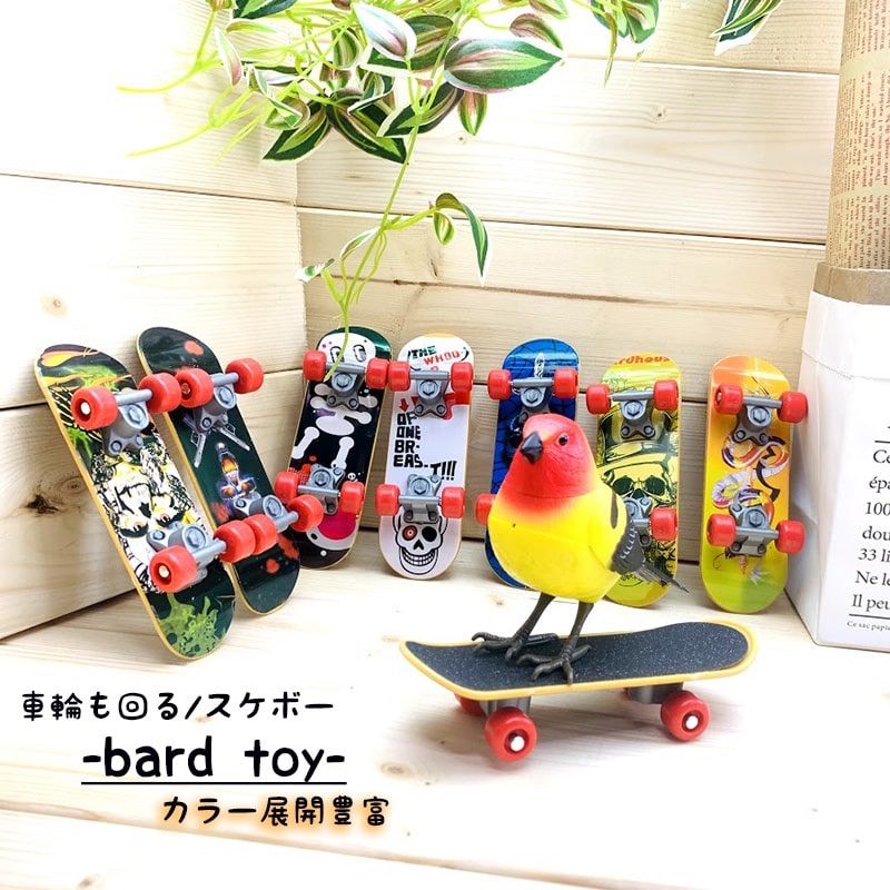 バードトイ スケボー ２個 鳥 おもちゃ 知育玩具 インコ 小型 ペット