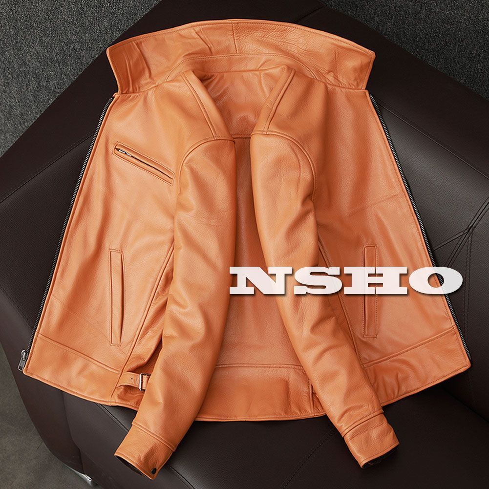 レア色 カウハイド シングル トラッカースタイル 牛革 革ジャン