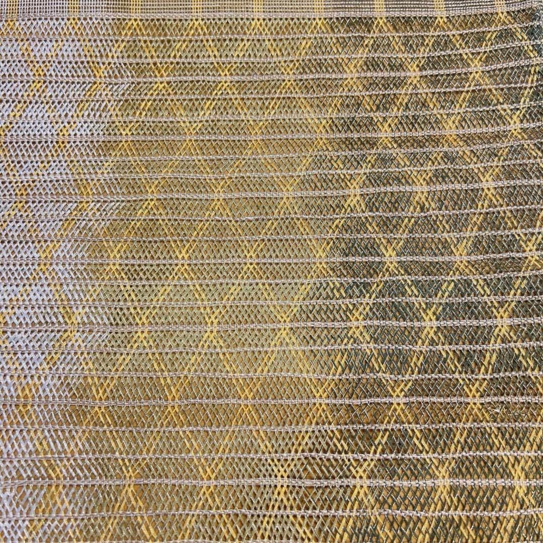 未着用 袋帯 手組み 菱 横縞 縦縞 着物 帯 014a d - メルカリ 