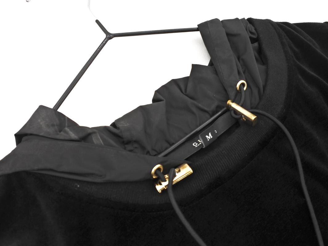 GUCCI グッチ ベロア フード ワンピース sizeM 黒 ◎レディース WWW_NOITHATQUANGTHANH_NET