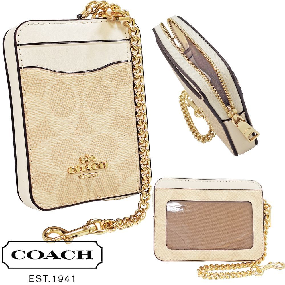 コーチ カードケース コインケース 名刺入れ パスケース レディース エクリュ オフホワイト COACH CW883 IMXDM CW883IMXDM アウトレットライン プレゼント ギフト