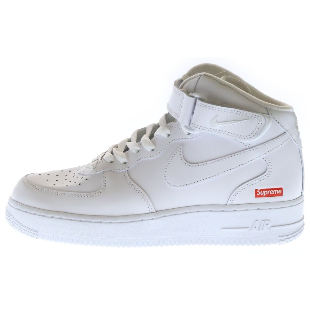 送料無料 26CM Supreme Nike Air Force 1 Mid WHITE