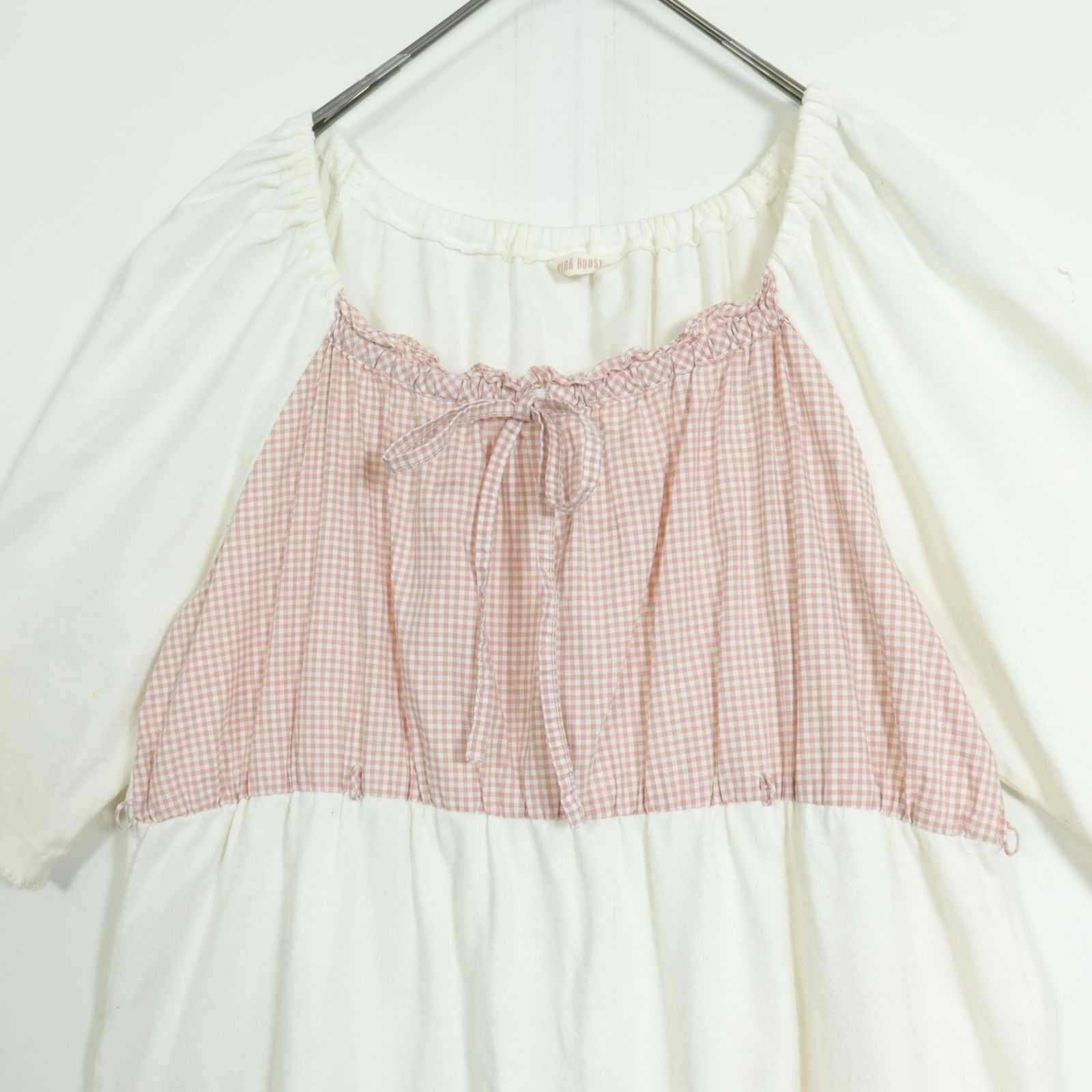 ピンクハウス☆ギンガムチェック♪ドッキングカットソー チュニック