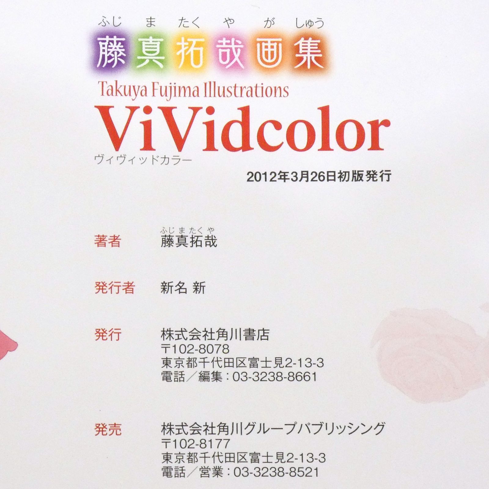 小牧店】藤真拓哉 画集4冊セット「ViVidcolor」「ViVidgirls