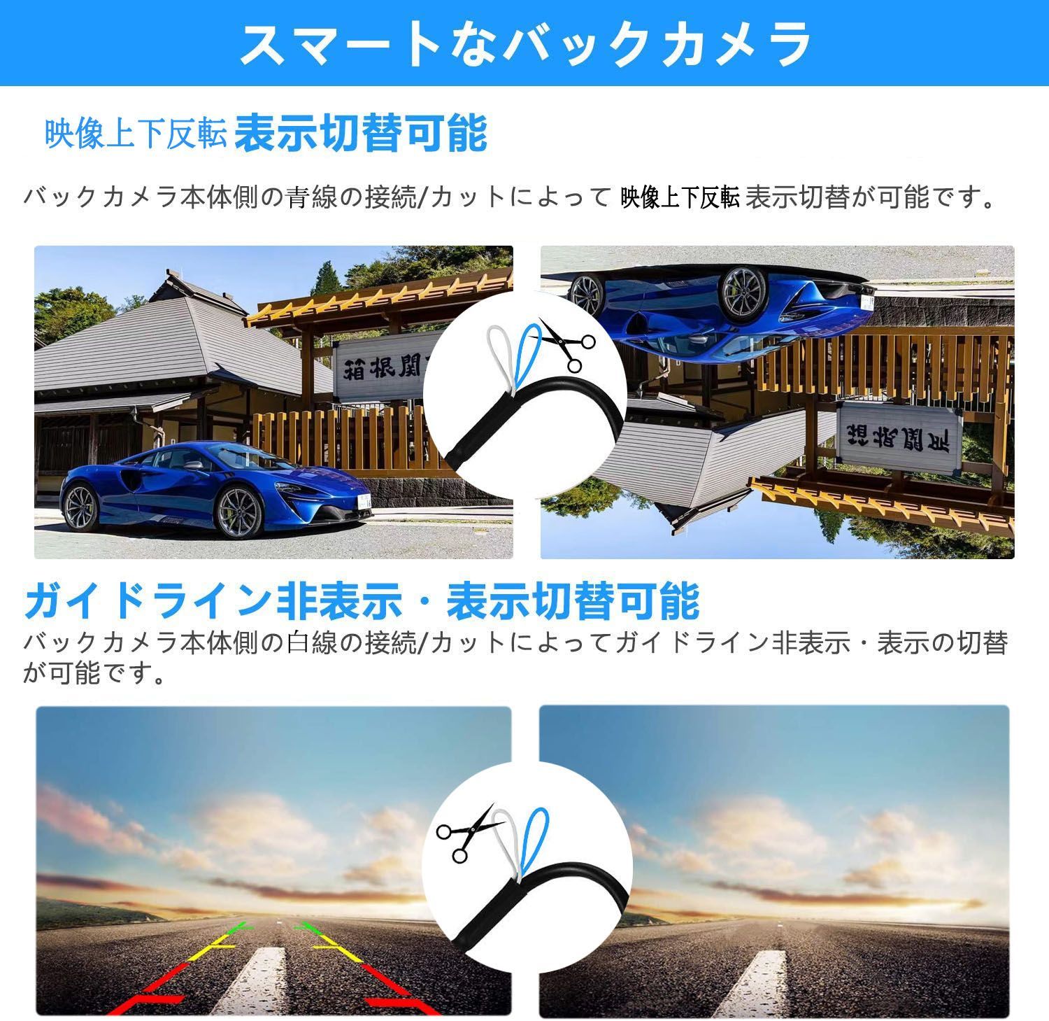 62万画素 HD バックカメラ 車載カメラ 高画質 超広角 リアカメラ 超強