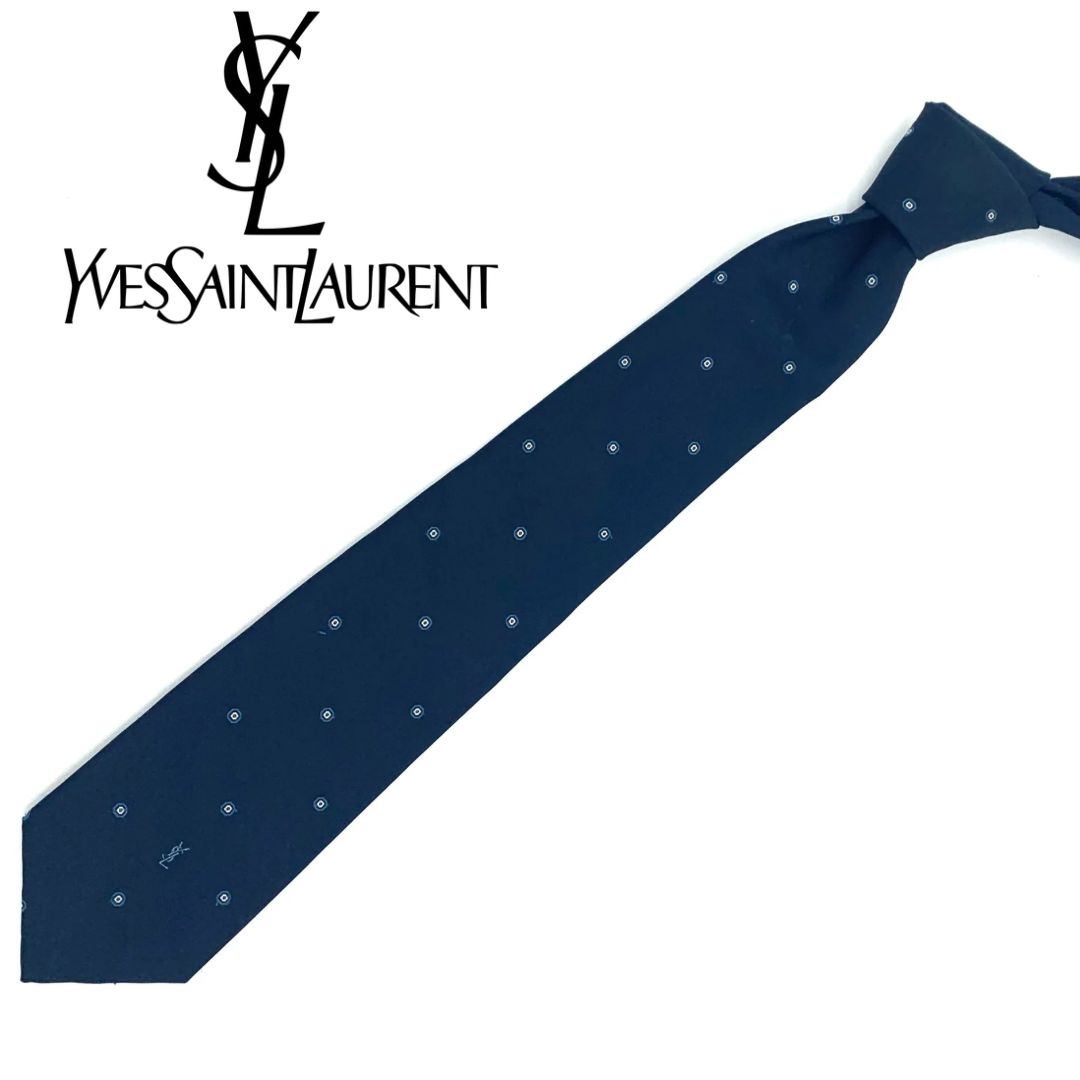 セット割でさらにお得！】YVES SAINT LAURENT ネクタイ ドット YSL