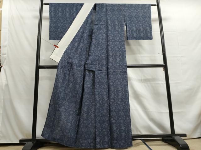 平和屋着物●上質な紬　洋花文　正絹　逸品　DAAV8629tw 平和屋着物○上質な紬 洋花文 正絹 逸品 DAAV8629tw