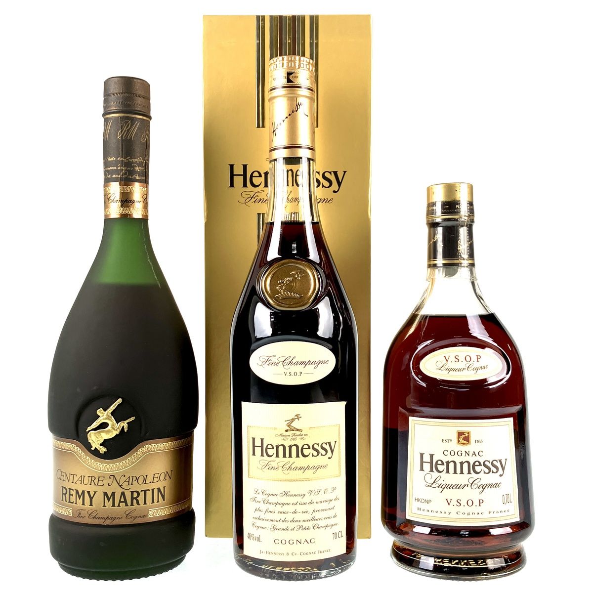 3本 REMY MARTIN Hennessy コニャック 700ml ブランデー セット 【古酒 ...