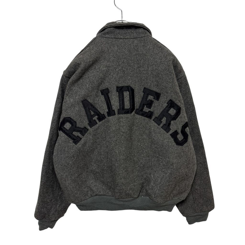 【NFL】オークランド・レイダース ロゴ刺繡 ウールジャケット S-3081 NFL】オークランド・レイダース ロゴ刺繡 ウールジャケット S-3081