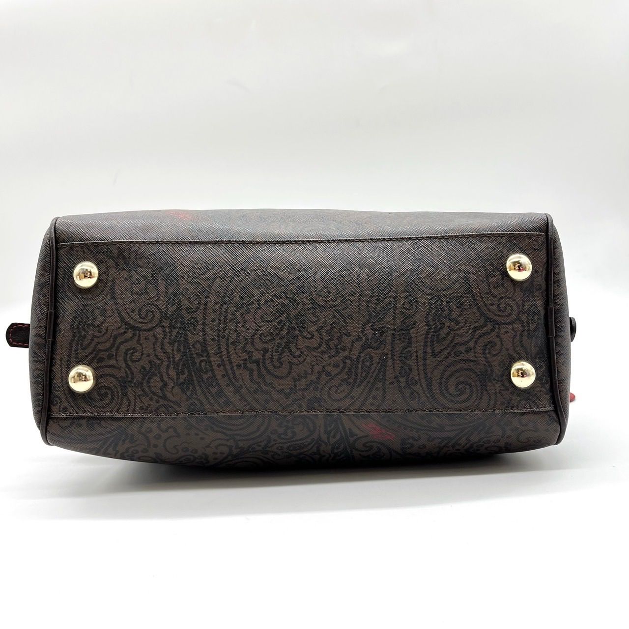 美品 ETRO エトロ ハンドバッグ ミニ ペイズリー柄 PVC レザー 美品