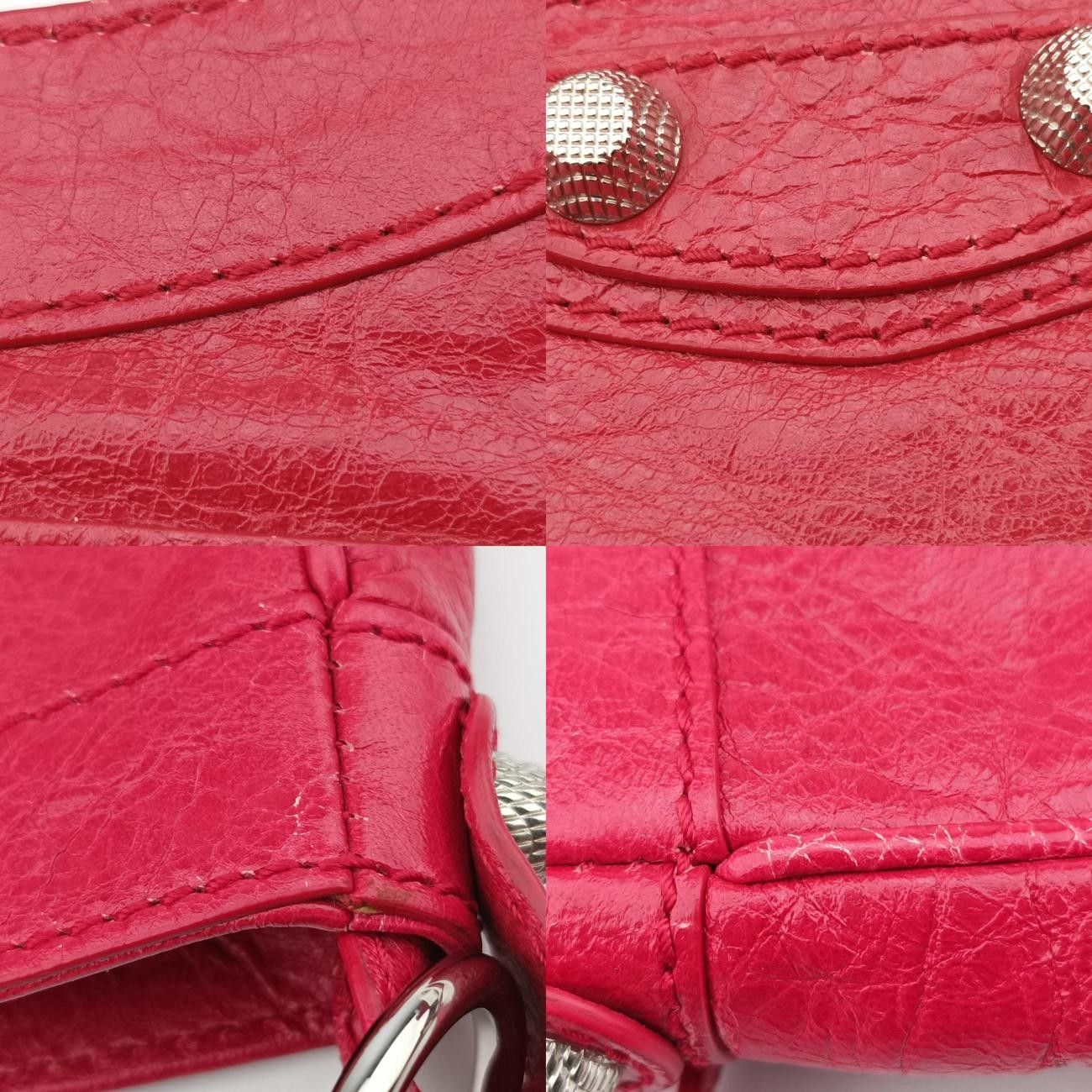 バレンシアガBalenciagaジャイアントヒップレッドラムスキン237203.6213.D.002123