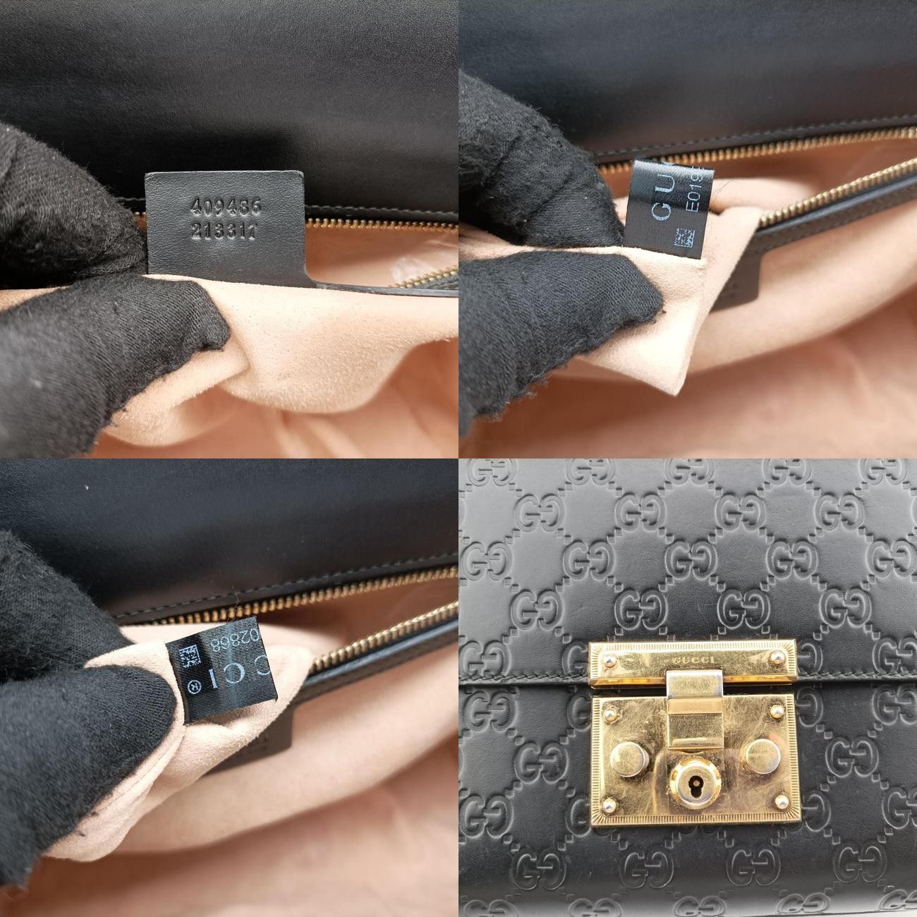 グッチGucciパドロックブラックレザー409486E019902868 DECORATOM_COM_BR