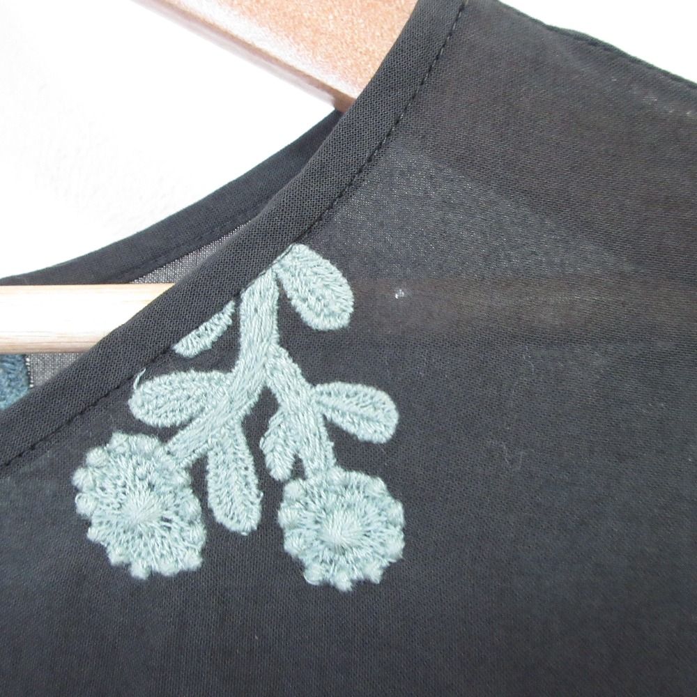美品★ミナペルホネンランドリー bonheur 刺繍ワンピース グリーン 38 美品☆ミナペルホネンランドリー bonheur 刺繍ワンピース