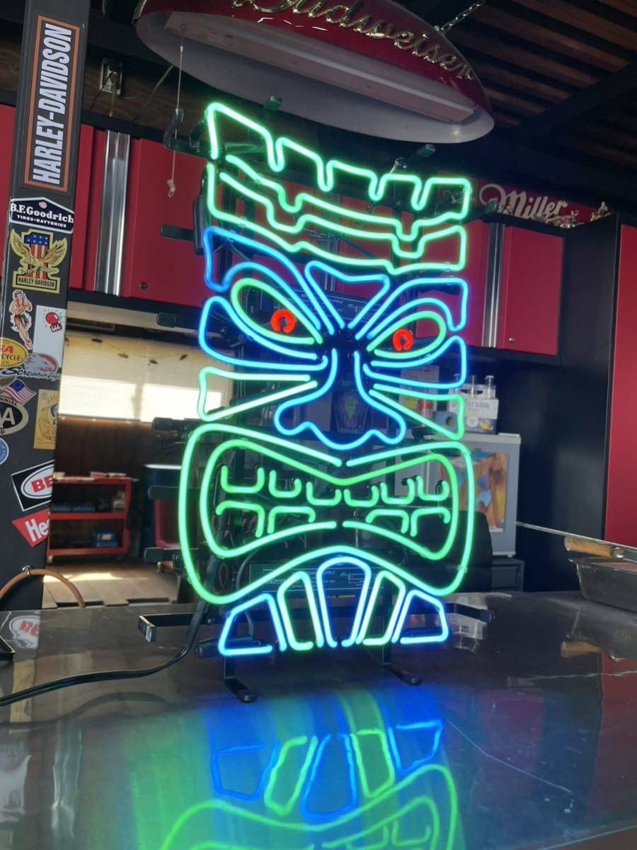ティキ ネオン 看板 TIKI BAR ハワイ ネオン管 ホットロッド 
