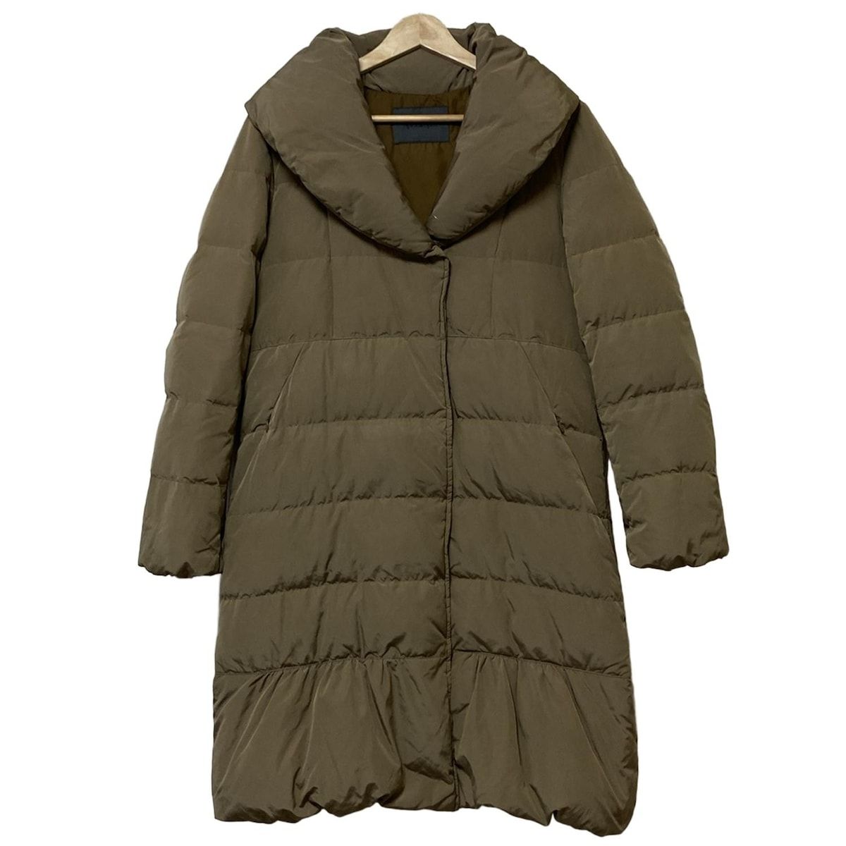 Spick & Span ベージュ 撥水フーデッドダウンハーフコート Spick and Span 撥水フーデッドダウンハーフコートベージュ 38