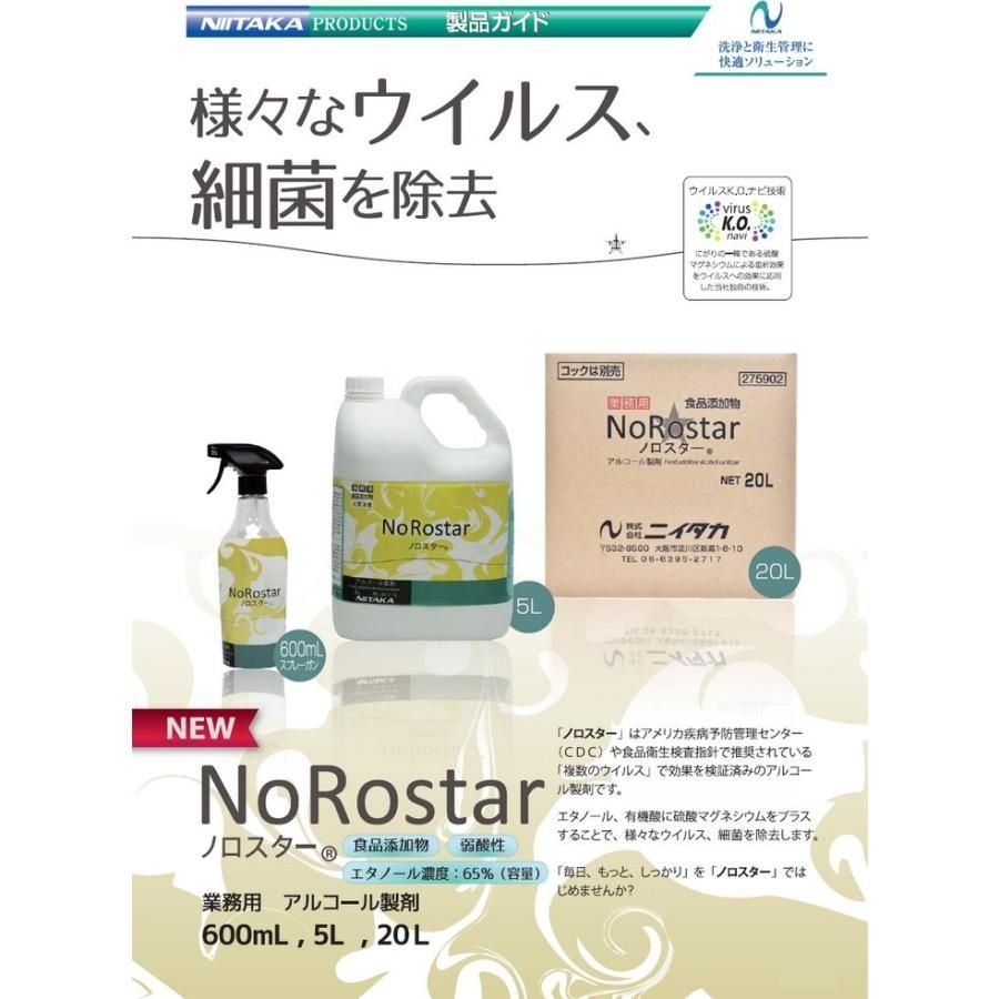 ニイタカ アルコール製剤 ノロスター 20 L BIB