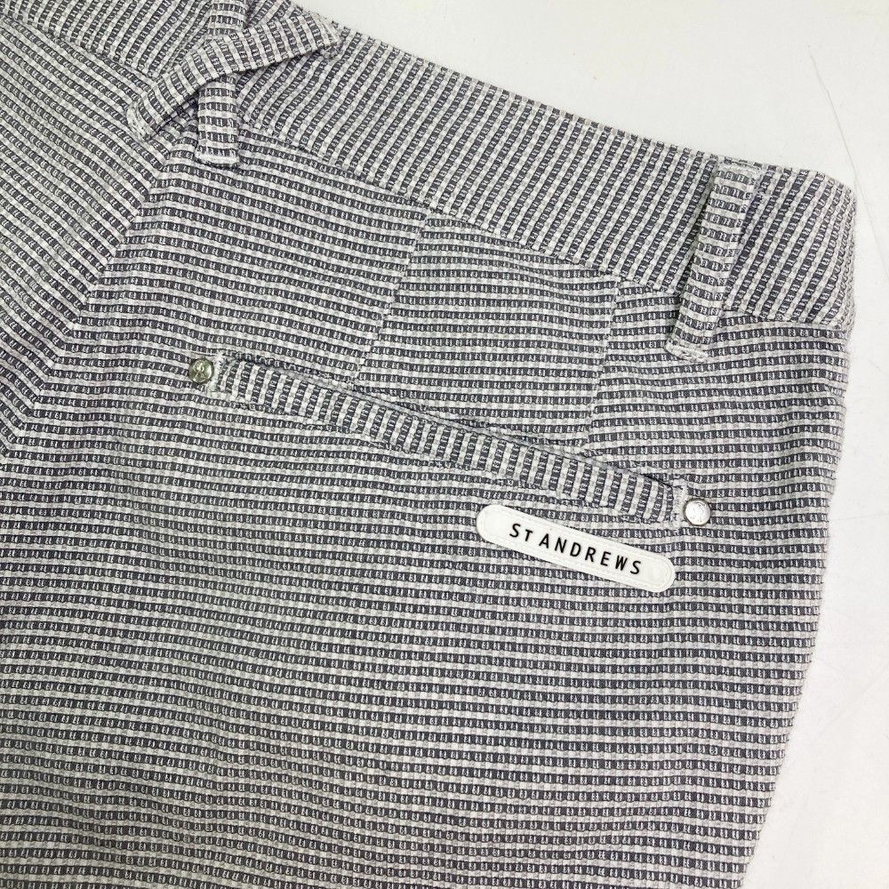 サイズ：M ST ANDREWS セントアンドリュース  ストレッチパンツ チェック柄 グレー系 [240101439443] ゴルフウェア レディース ストスト サイズ：M ST ANDREWS セントアンドリュース ストレッチパンツ
