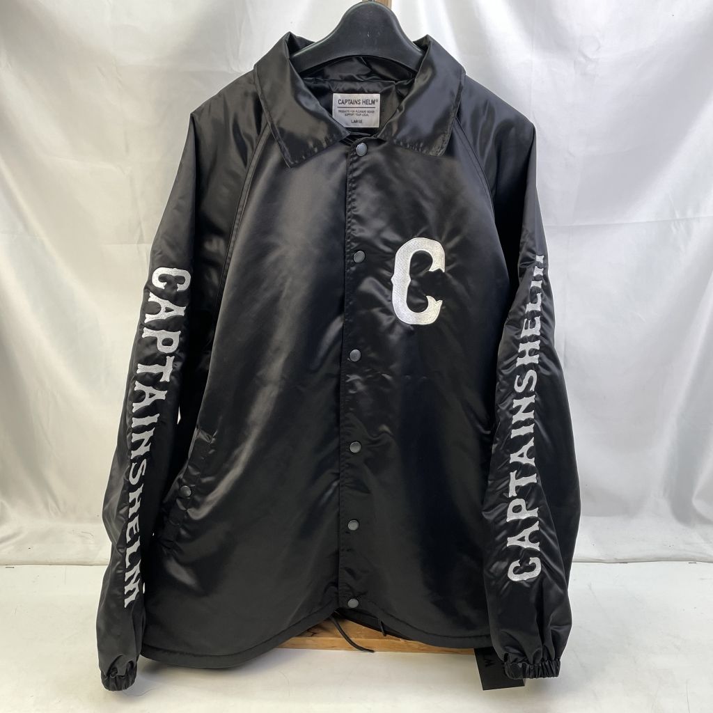 01w-0488 CAPTAINS HELM キャプテンズヘルム   CALIFORNIA COACH JACKET コーチジャケット  ブラック  サイズL  メンズ    ナイロン  CH24-SS-J03  タグ付き【中古品】