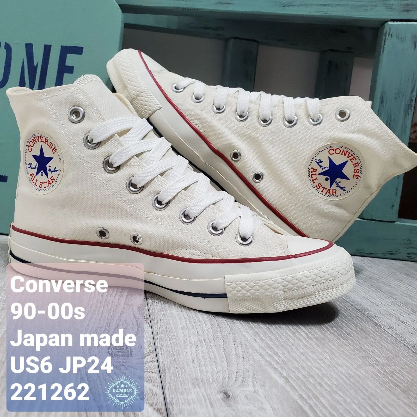 CONVERSEコンバース 美品 90s 日本製 ALLSTAR Hi 1980s 限定復刻 US6