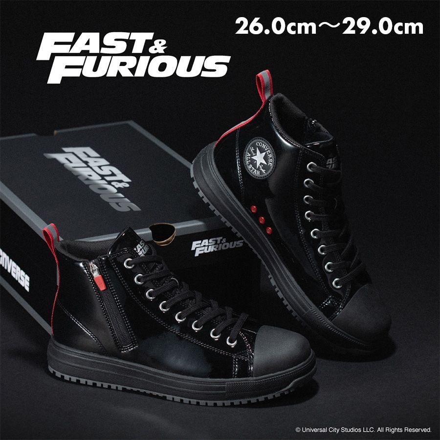 12時まで即日発送 安全靴 コンバース CPD PS Z HI FAST - FURIOUS ワイルドスピード コラボレーションモデル ハイカット 26.0cm～29.0cm JSAA A種 CONVERSE ALL STAR プロテクティブスニーカー