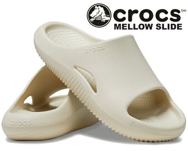 クロックス メロウ リカバリー スライド crocs MELLOW SLIDE BONE