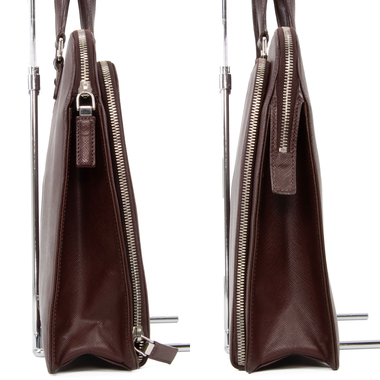希少！PRADA プラダ　レザービジネスバッグ美品 Prada プラダ サフィアーノレザー ビジネスバッグ | ブラック