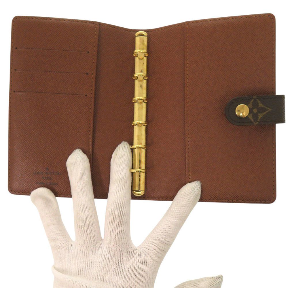 美品 ルイ ヴィトン アジェンダPM モノグラム R20005 ブラウン 手帳  