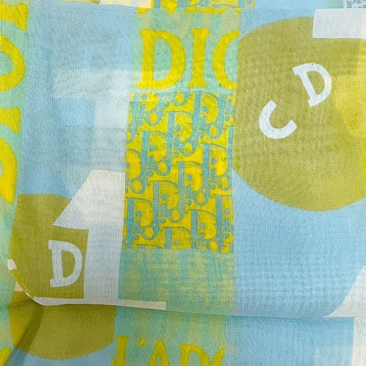 Dior ディオール　スカーフ　トロッター柄　ナンバー1　シルク　美品 美品】Dior ディオール トロッター柄スカーフ 大判 シルク