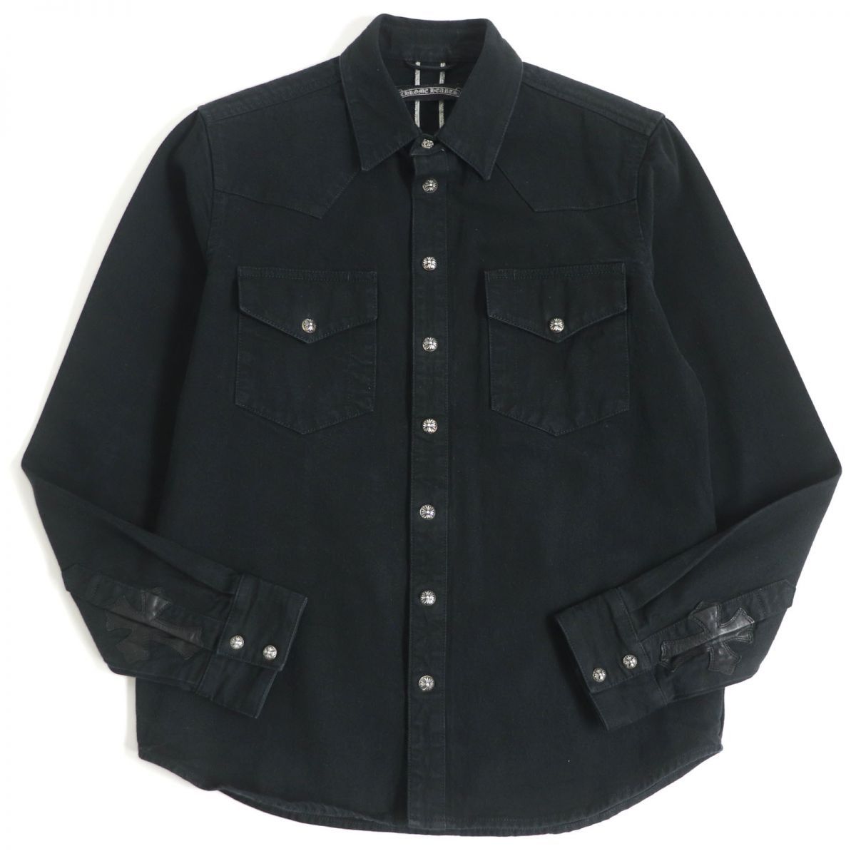 極美品】CHROME HEARTS ウエスタンシャツ デニム クロスパッチ